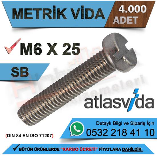 Atlas Metrik Vida Sb M6.0X25 Dın-84 (4.000 Adet)
