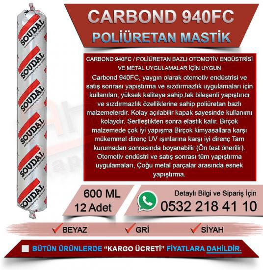 Soudal Carbond 940 Fc Mastik Gri 600 Ml