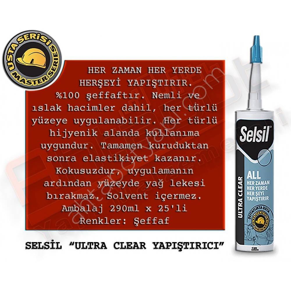 SELSİL ULTRA CLEAR YAPIŞTIRICI 290 ML (25 ADET)