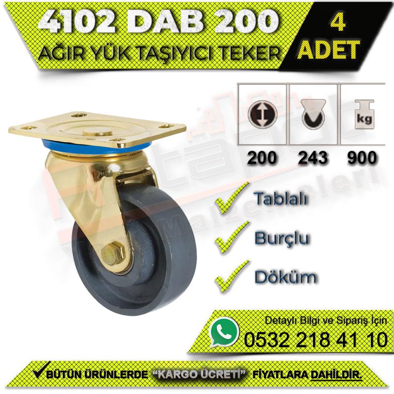 4102 DAB 200 Ağır Yük Taşıyıcı Döküm Teker (4 ADET)