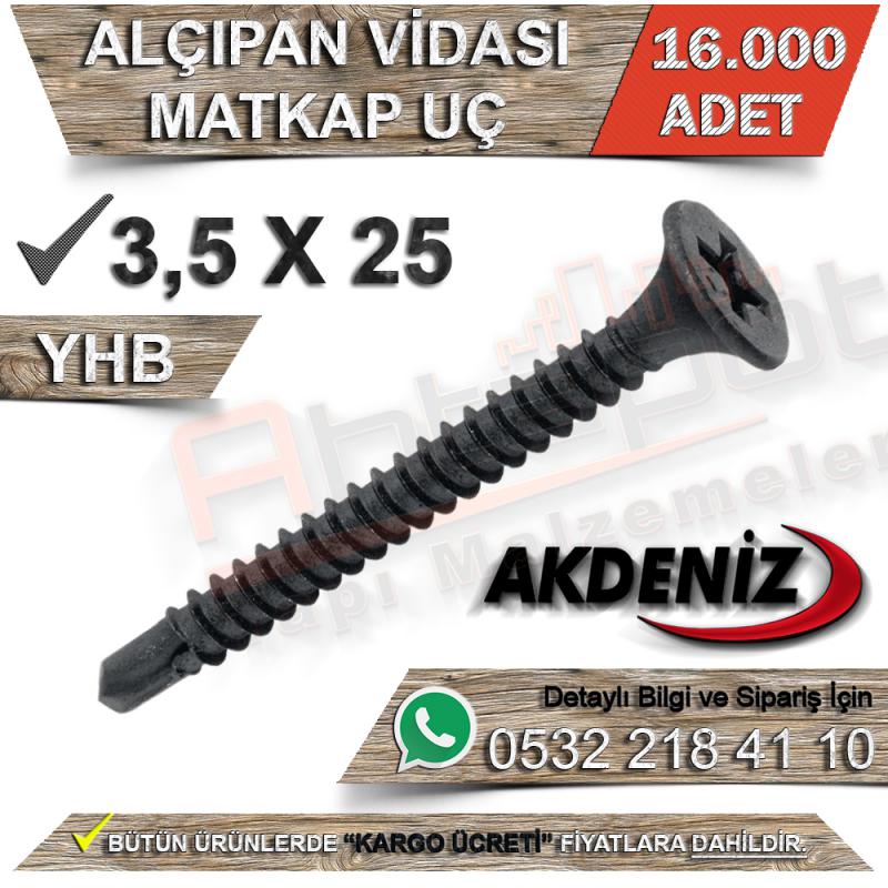 Akdeniz 3.5X25 Alçıpan Vidası Matkap Uç (16.000 Adet)