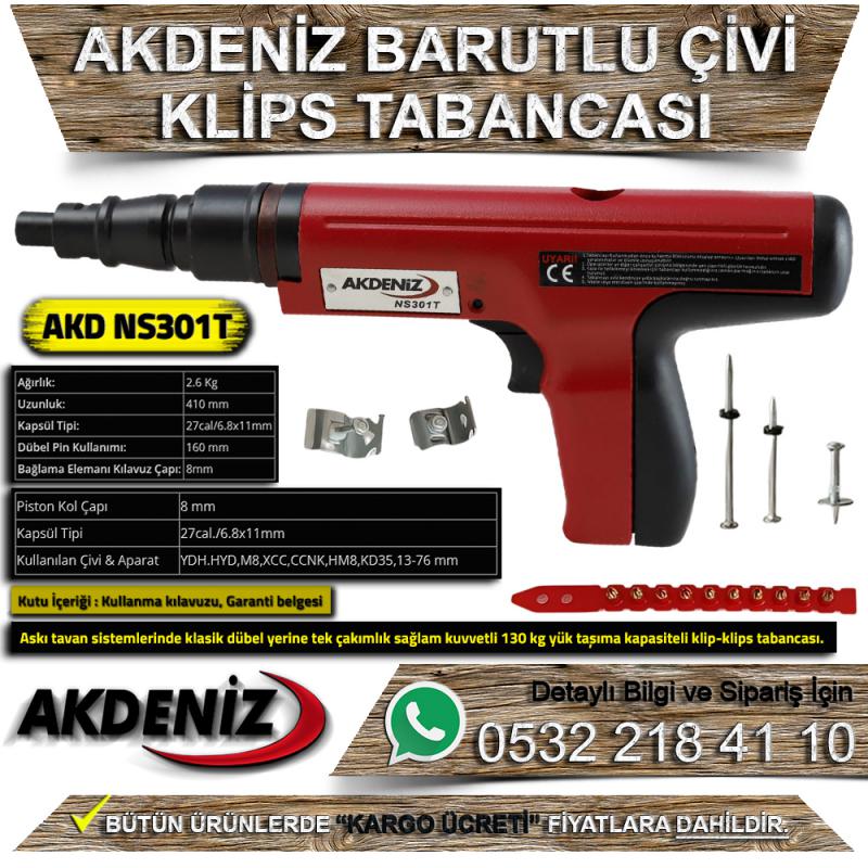 Akdeniz AKD NS301T Barutlu Klips Çivi Tabancası