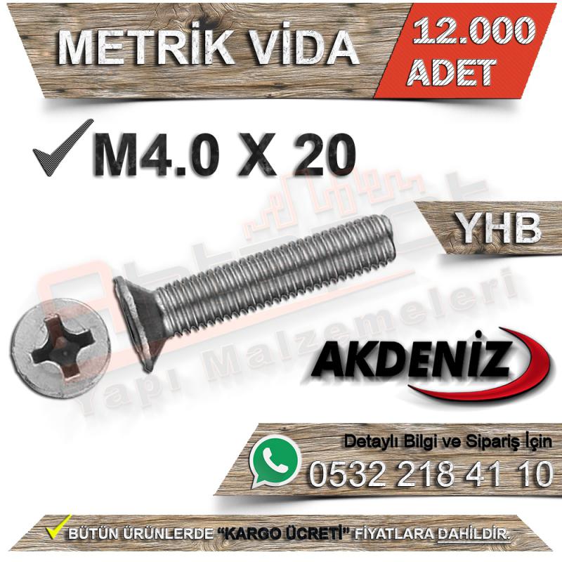 Akdeniz Metrik Vida Yhb M4.0X20 (12.000 Adet)
