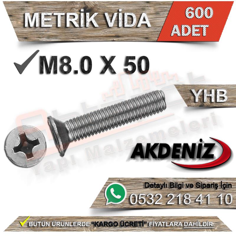 Akdeniz Metrik Vida Yhb M8.0X50 (600 Adet)