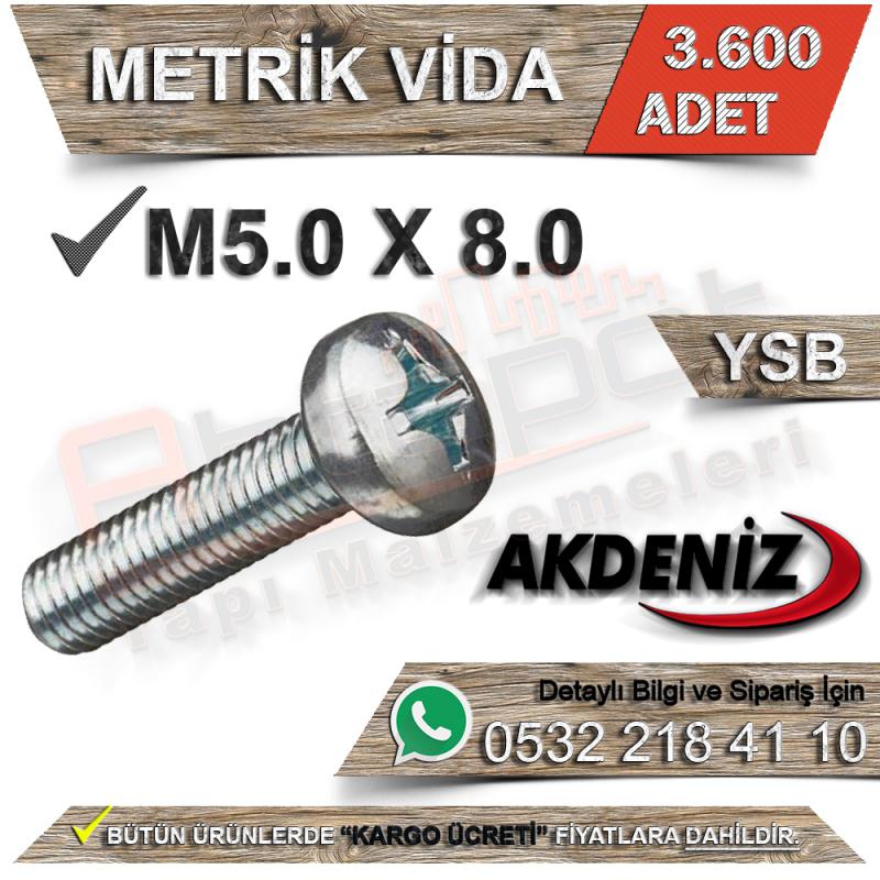 Akdeniz Metrik Vida Ysb M5.0X8 (3.600 Adet)