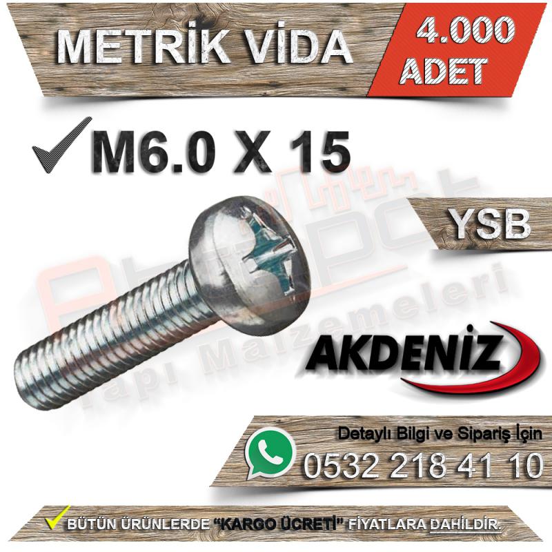 Akdeniz Metrik Vida Ysb M6.0X15 (4.000 Adet)