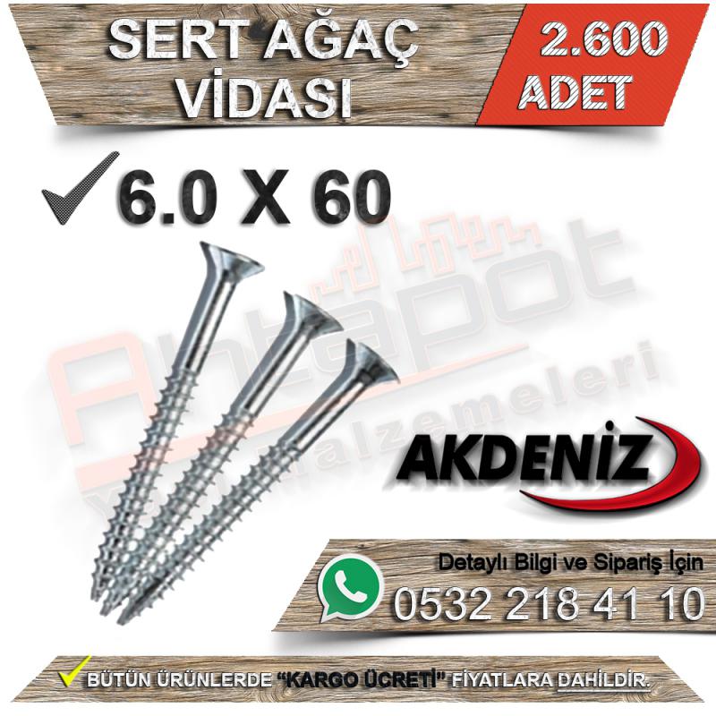 Akdeniz Sert Ağaç Vidası 6.0X60 (2.600 Adet)