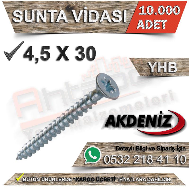 Akdeniz Sunta Vidası 4,5X30 (10.000 Adet)