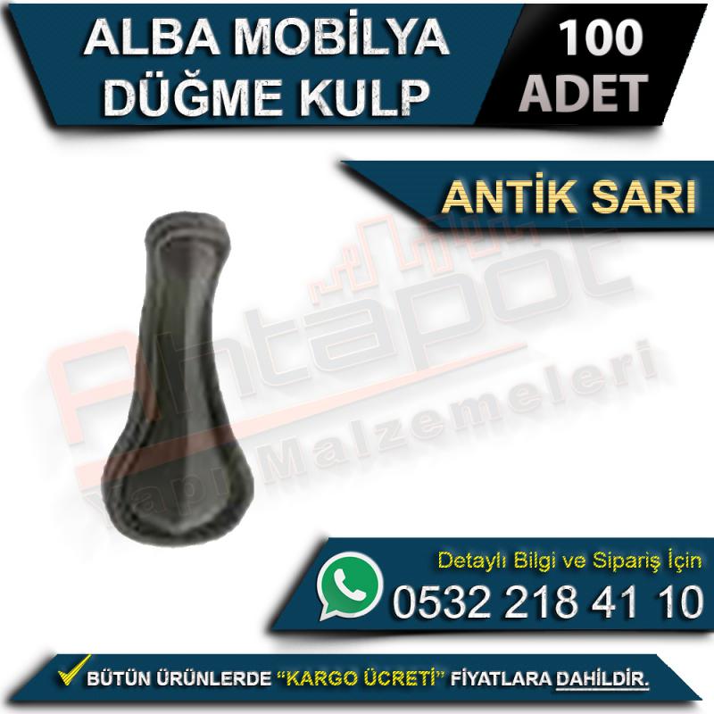 Alba Mobilya Düğme Kulp Antik Sarı (100 Adet)