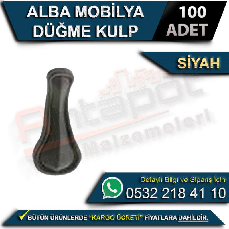 Alba Mobilya Düğme Kulp Siyah (100 Adet)