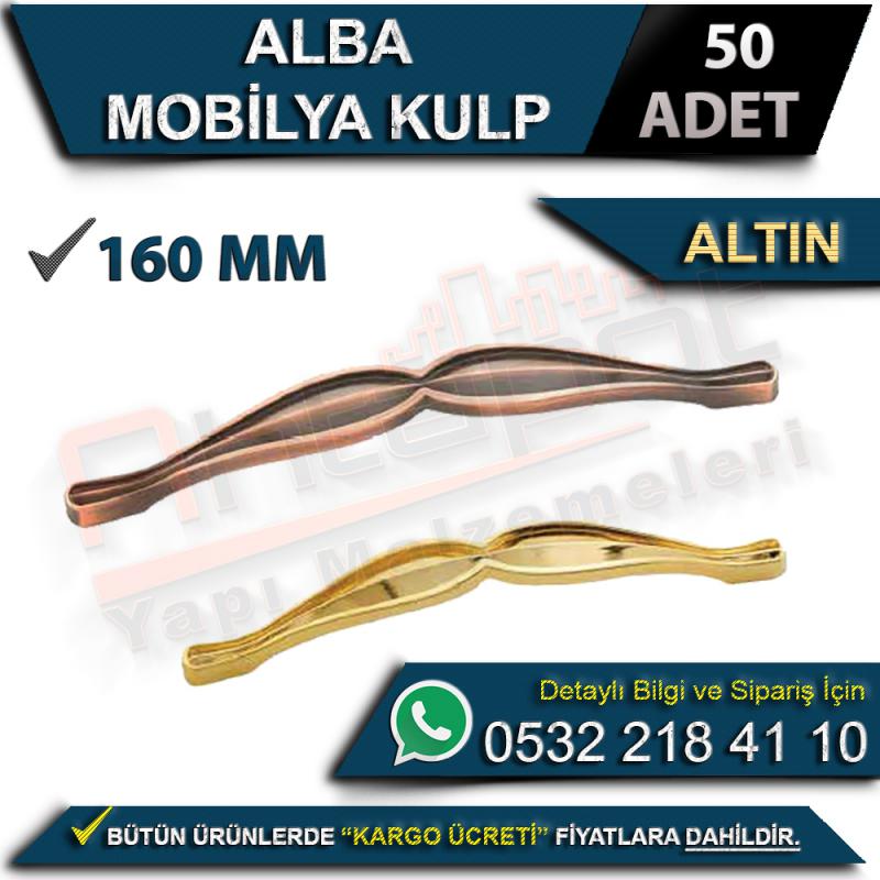 Alba Mobilya Kulp 160 Mm Altın (50 Adet)