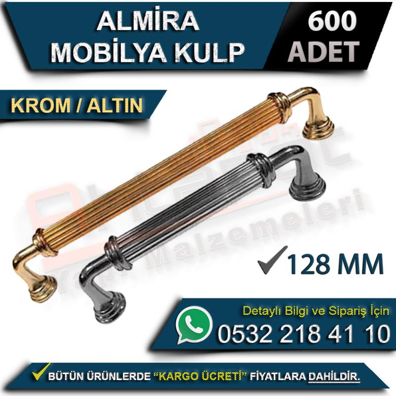 Almira Mobilya Kulp 128 Mm Krom-Altın (600 Adet)