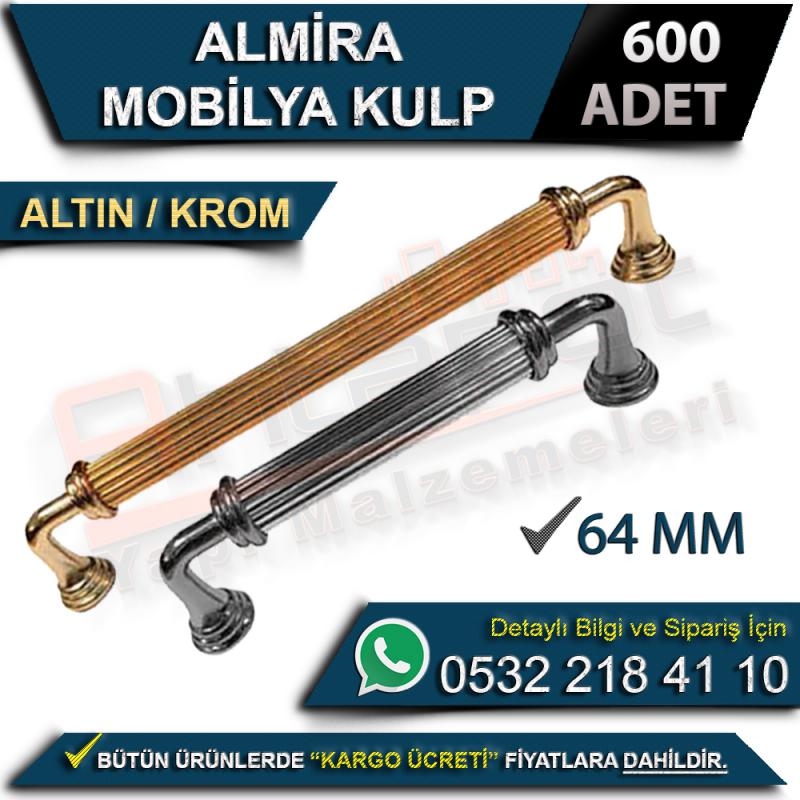 Almira Mobilya Kulp 64 Mm Altın-Krom (600 Adet)