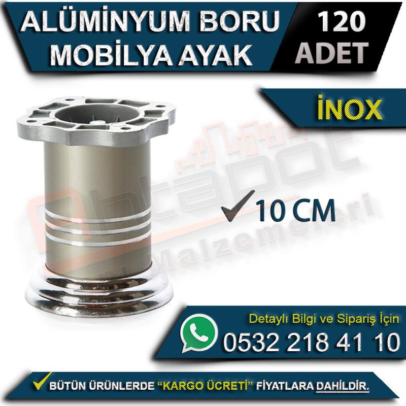 Alüminyum Boru Mobilya Ayak 10 Cm İnox (120 Adet)