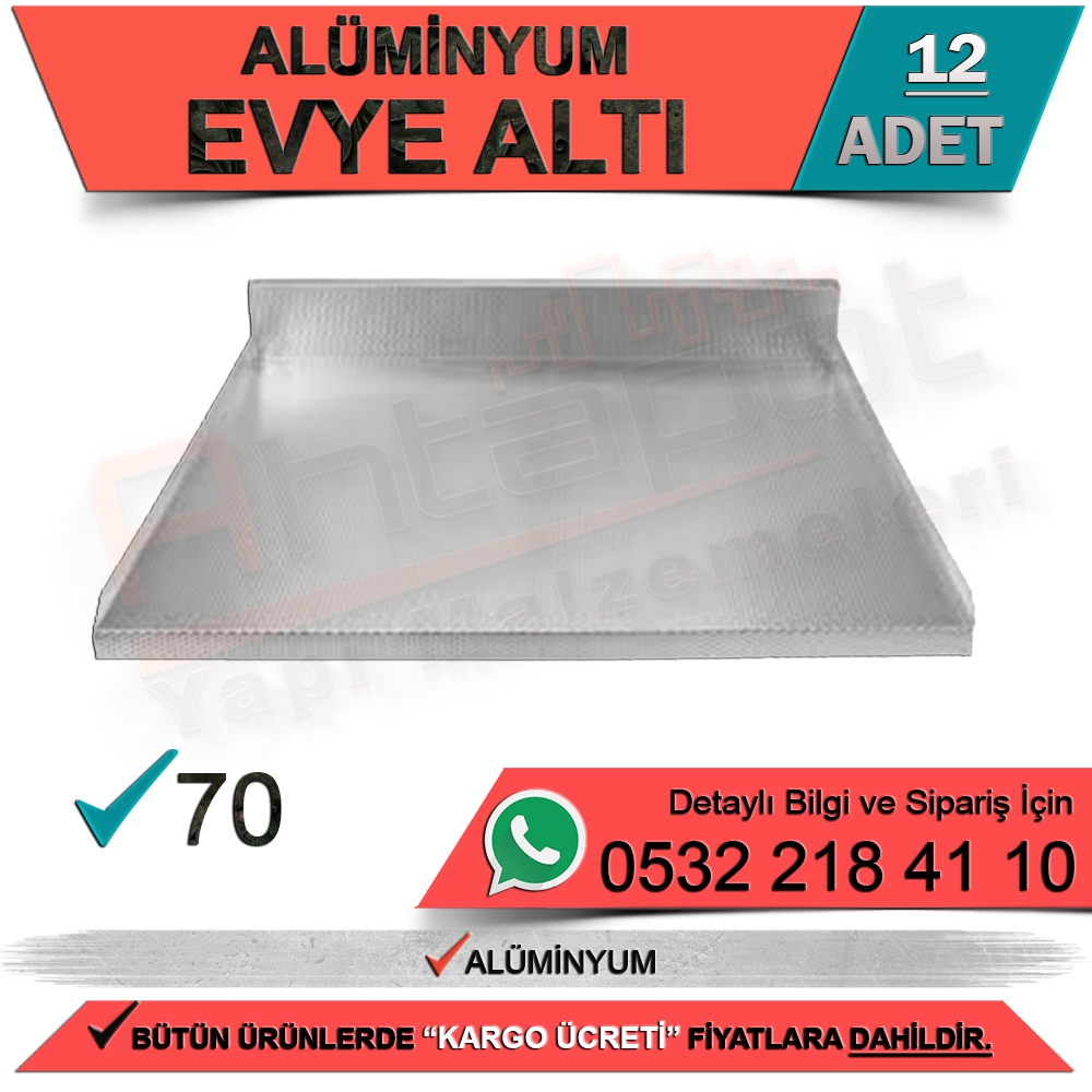 Alüminyum Evye Altı 70 Cm (12 Adet)