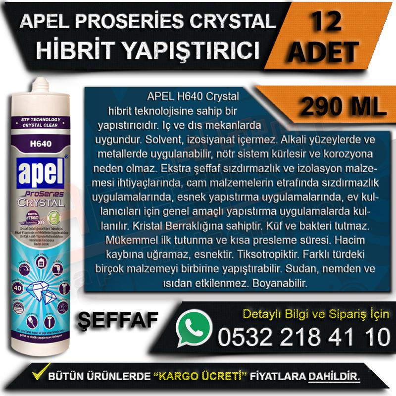 Apel Proseries Crystal Hibrit Yapıştırıcı Şeffaf 290 ML (12 Adet)