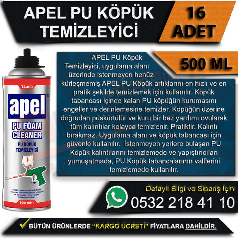 Apel Pu Köpük Temizleyici 500 Ml (16 Adet)