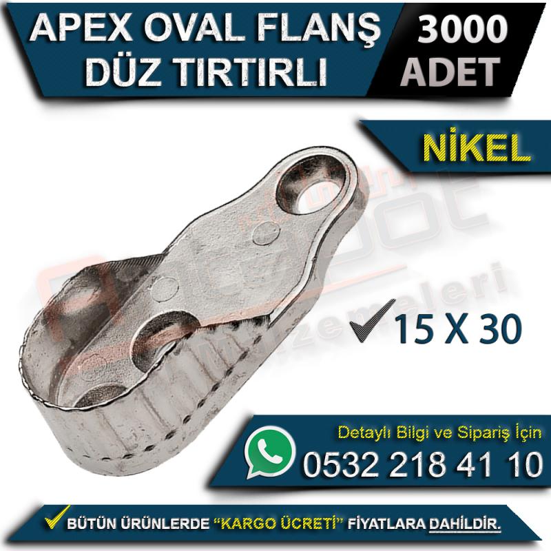 Apex Oval Flanş Tırtırlı Düz Nikel (3000 Adet)