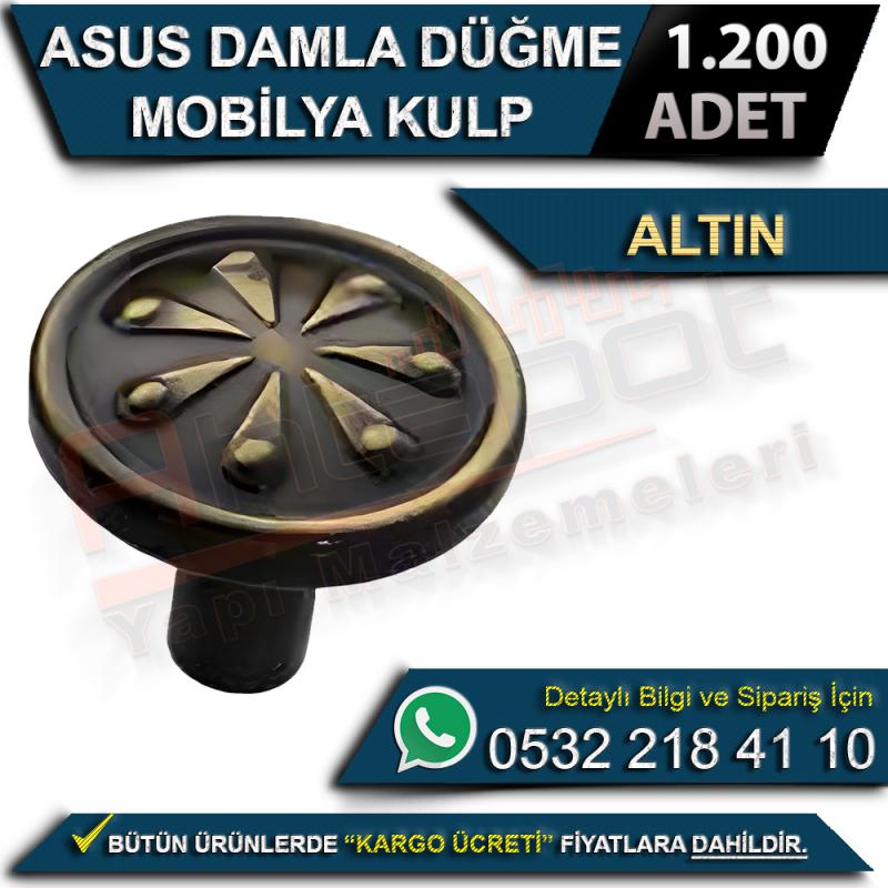 Asus Damla Düğme Mobilya Kulp Altın (1200 Adet)