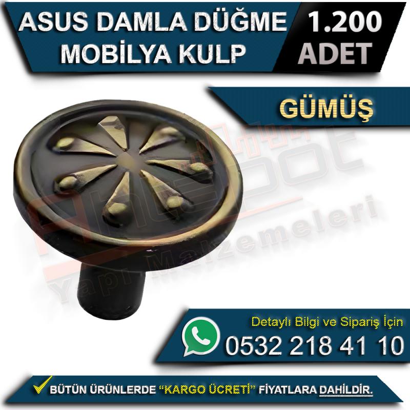 Asus Damla Düğme Mobilya Kulp Gümüş (1200 Adet)