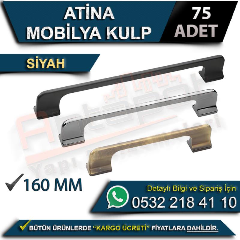 Atina Mobilya Kulp 160 Mm Siyah (75 Adet)