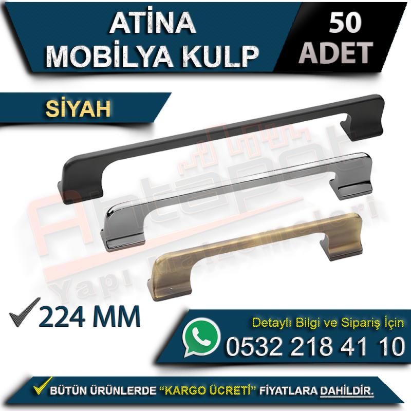 Atina Mobilya Kulp 224 Mm Siyah (50 Adet)
