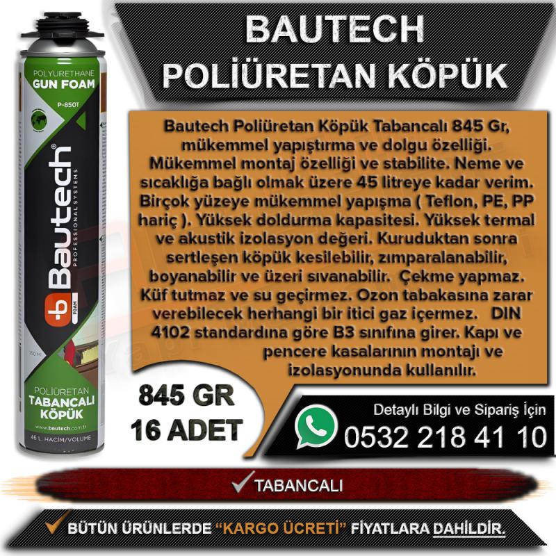 Bautech Poliüretan Köpük Tabancalı 845 Gr (16 Adet)
