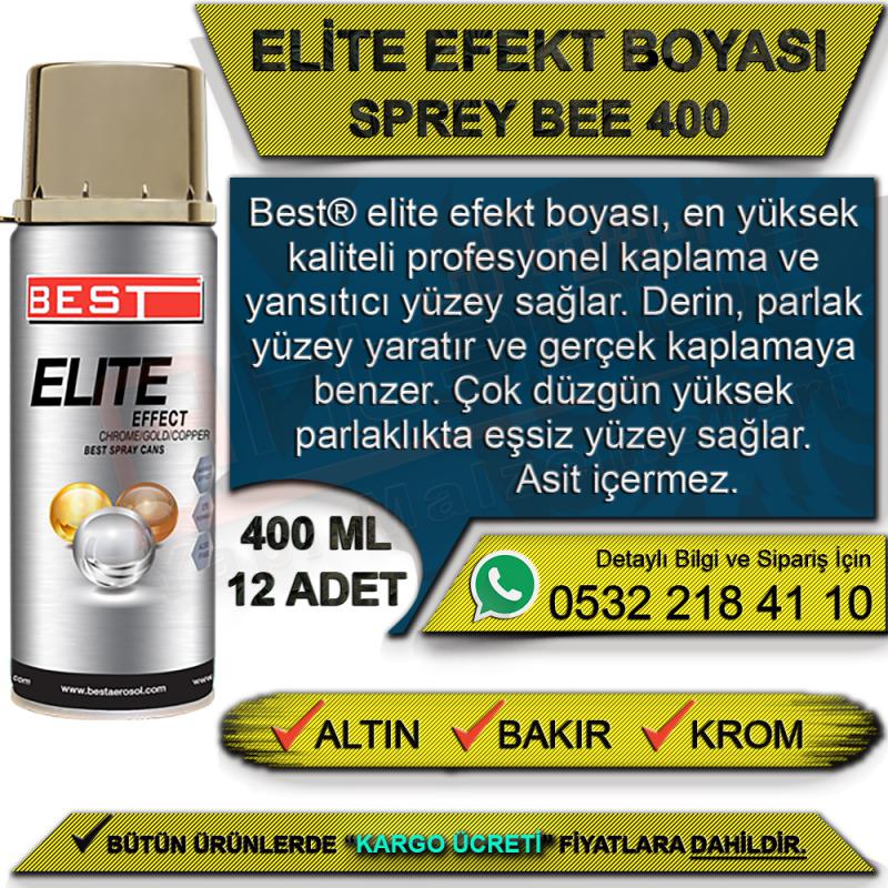 Best Elite Efekt Boya Sprey Bee-400 Altın (12 Adet)