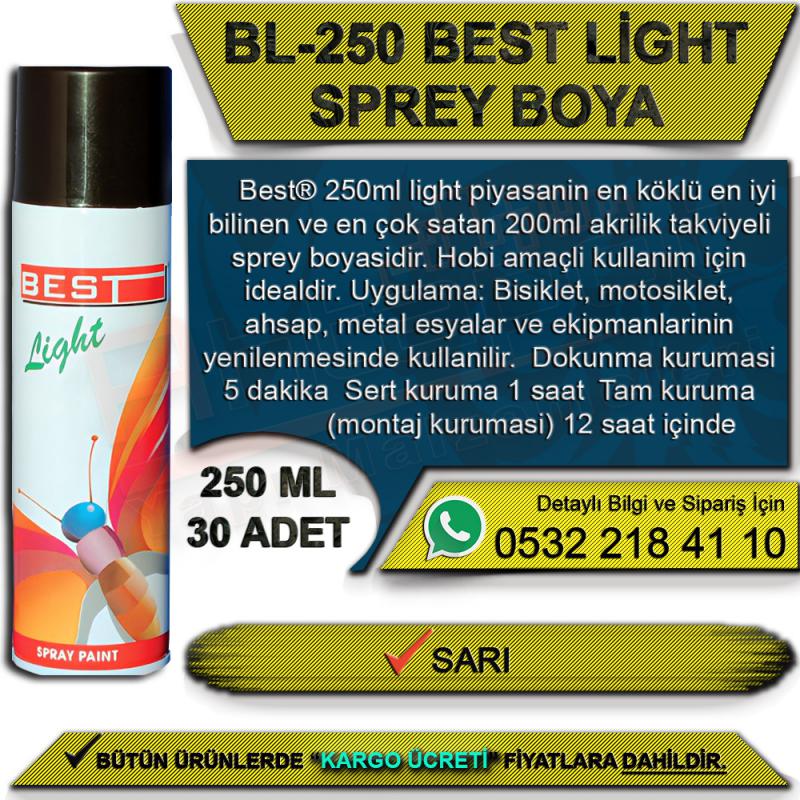 Best Light Sprey Boya Bl-250 250 Ml Sarı (30 Adet)
