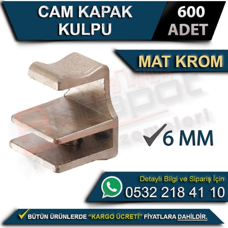 Cam Kapak Kulpu Mat Krom (600 Adet)