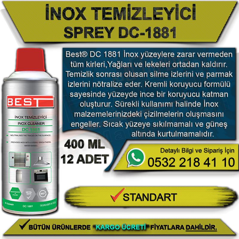 Best Dc 1881 İnox Temizleyici Sprey 400 Ml (12 Adet)