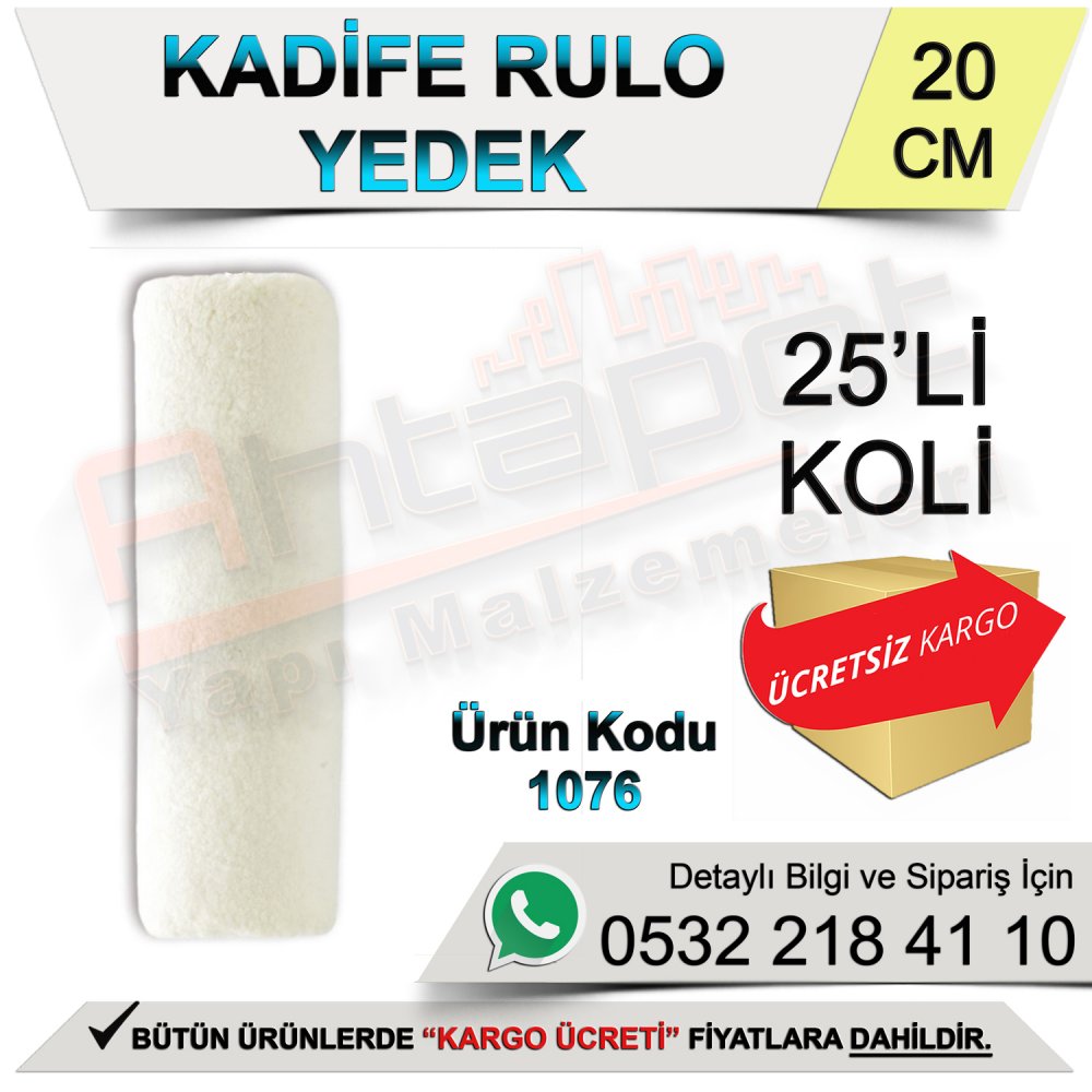 Dekor 1076 Kadife Rulo Yedek 20 Cm (25 Adet)
