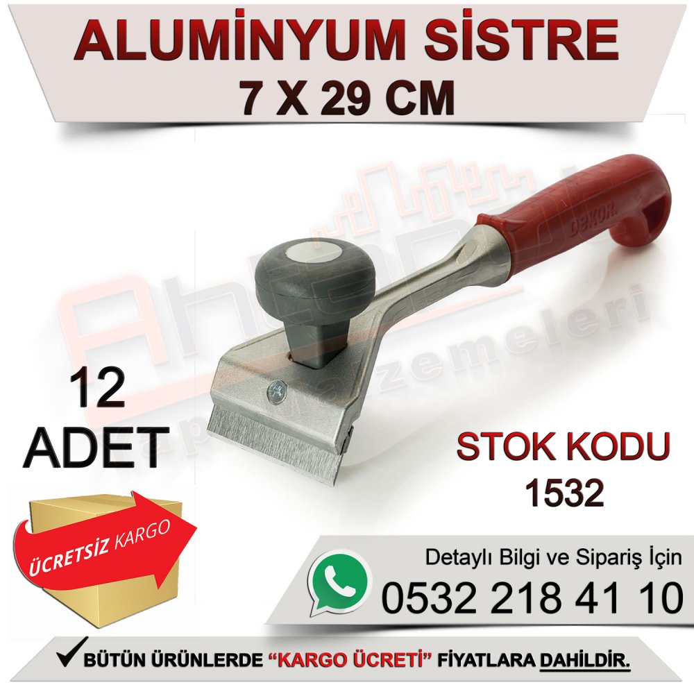 Dekor 1532 Alüminyum Sistre Topuzlu 7x29 Cm (12 Adet)