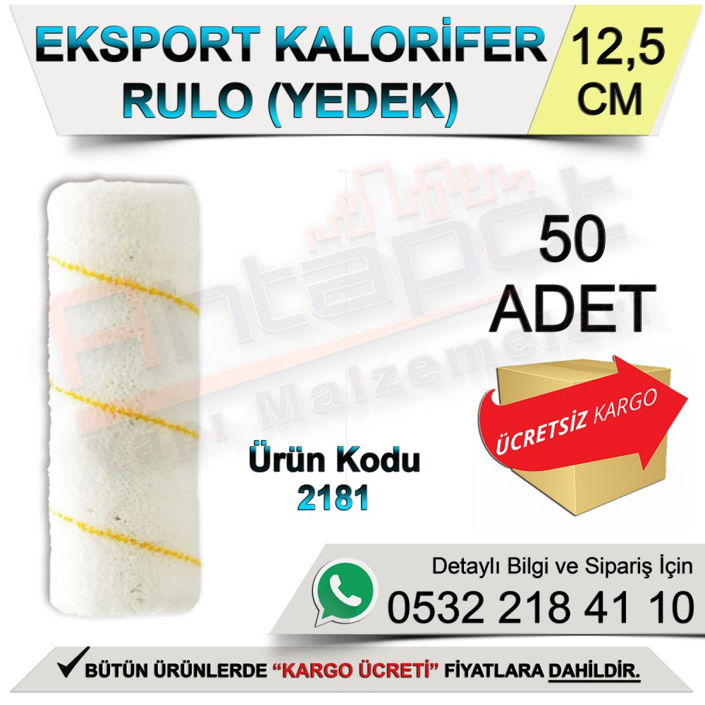 Dekor 2181 Kalorifer Yedek Rulo 12,5 Cm (50 Adet)