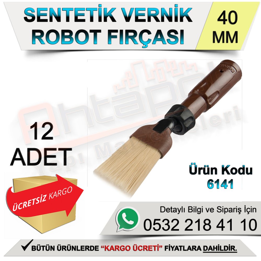 Dekor 6141 Sentetik Vernik Robot Fırça 1,6x40 Mm (12 Adet)