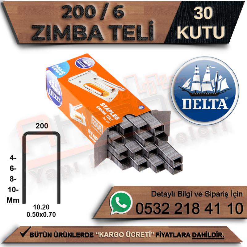 Delta Zımba Teli 200-6 (30 Kutu)