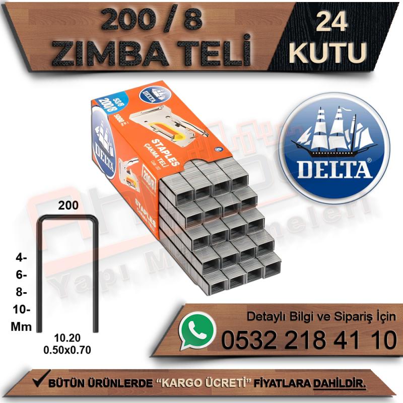 Delta Zımba Teli 200-8 (24 Kutu)