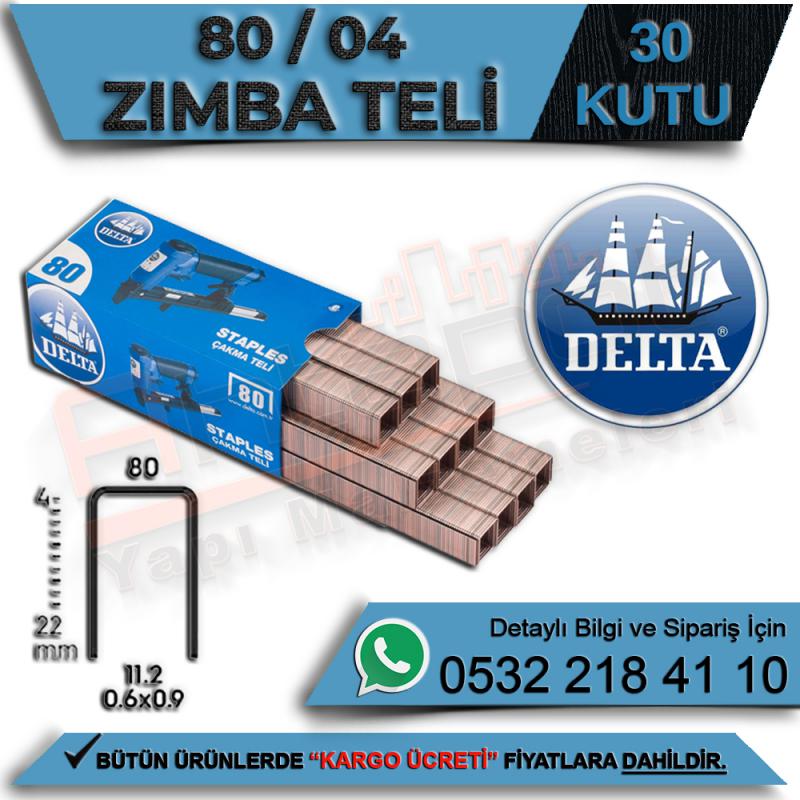 Delta Zımba Teli 80-04 (30 Kutu)
