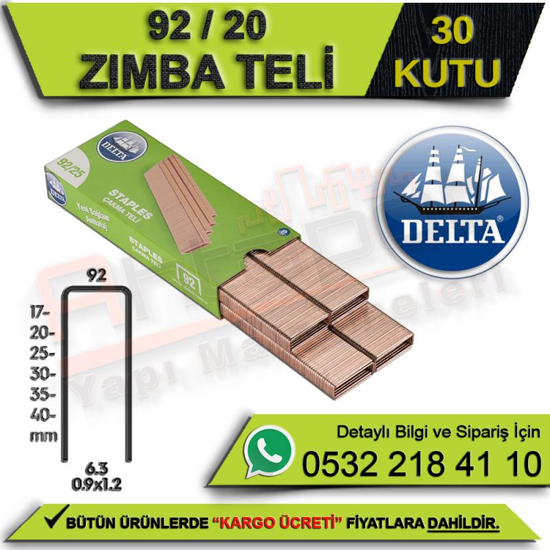 Delta Zımba Teli 92-20 (30 Kutu)