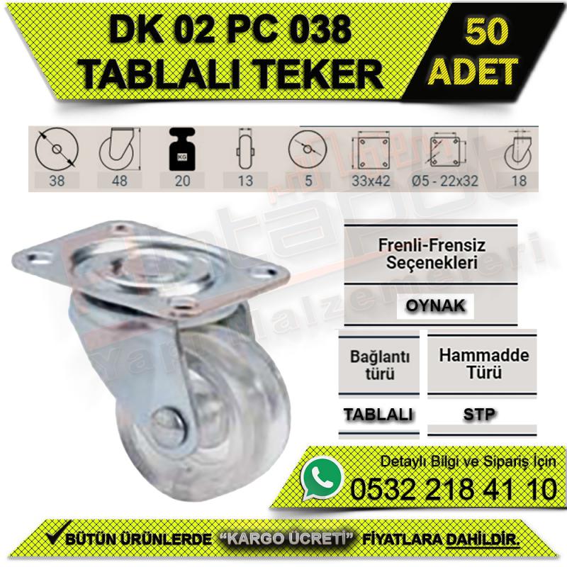 DK 02 PC 038 TABLALI TEKER (50 ADET)