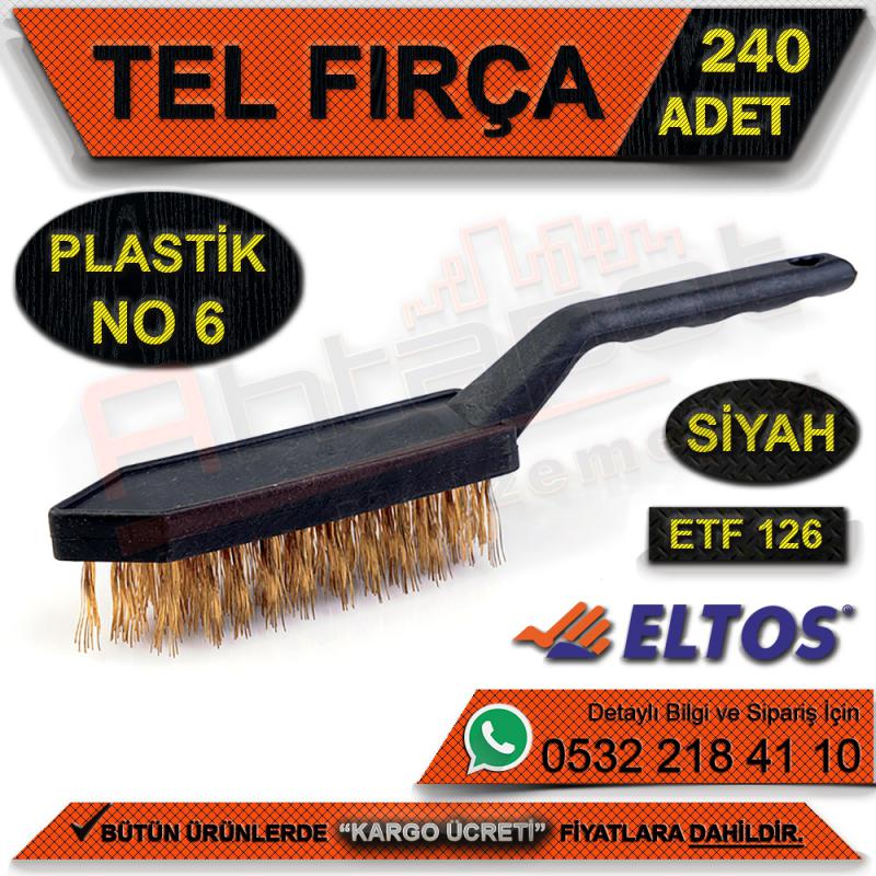 Edoni Etf126 Tel Fırça Plastik Siyah No:6 (240 Adet)