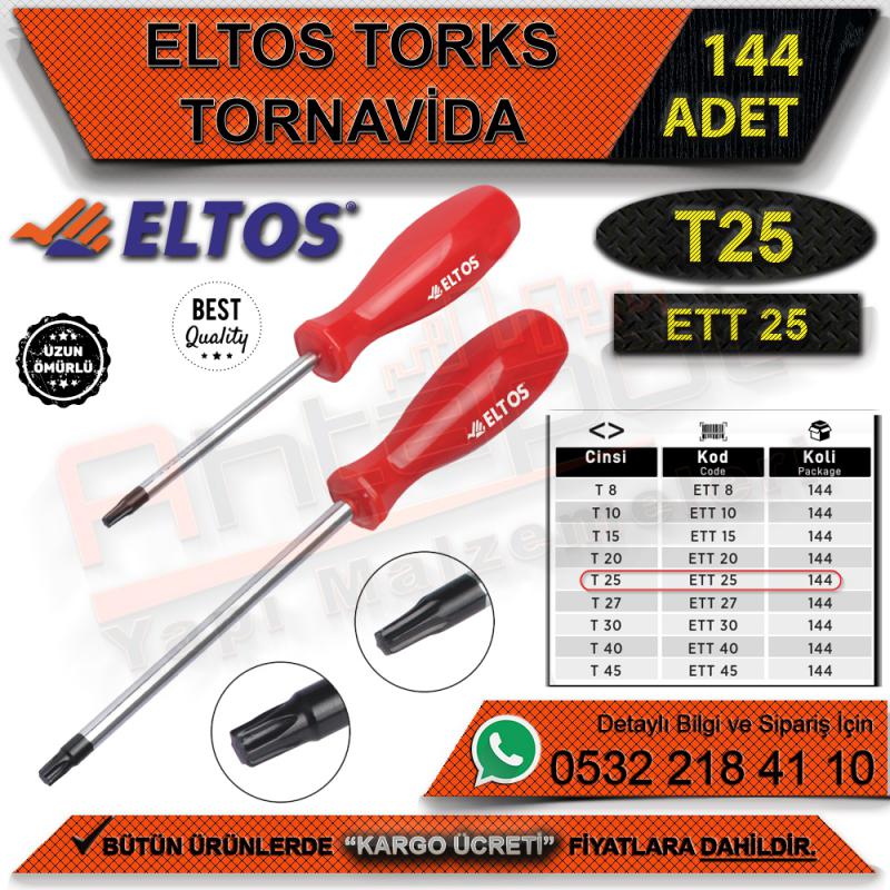 Eltos Torx Tornavida T25 (144 Adet)