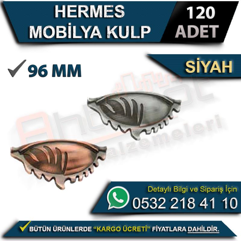 Hermes Mobilya Kulp 96 Mm Siyah (120 Adet)