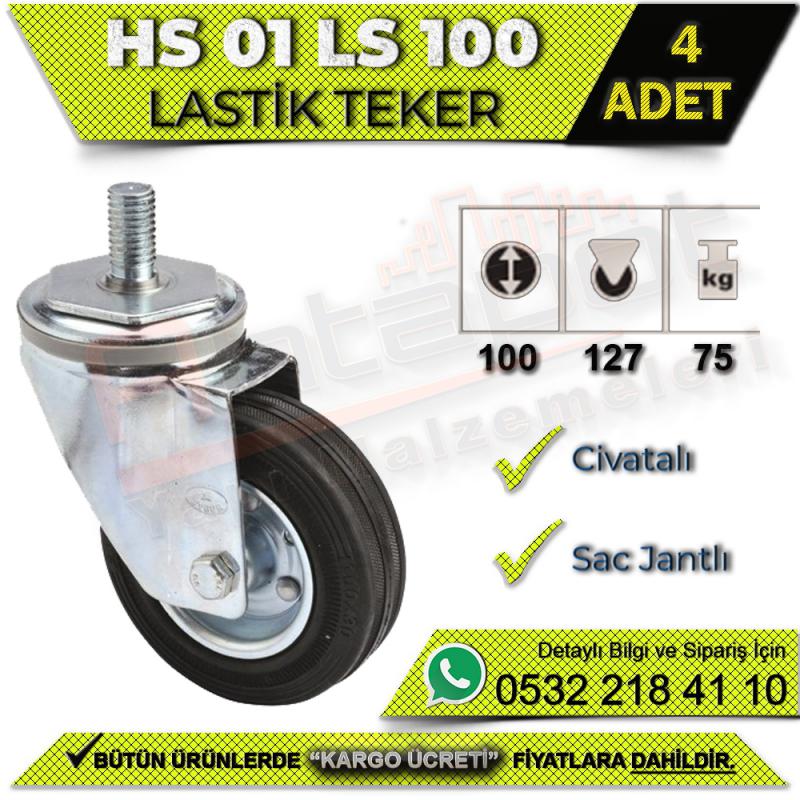 HS 01 LS 100 Civatalı Sac Jantlı Lastik Teker (4 ADET)