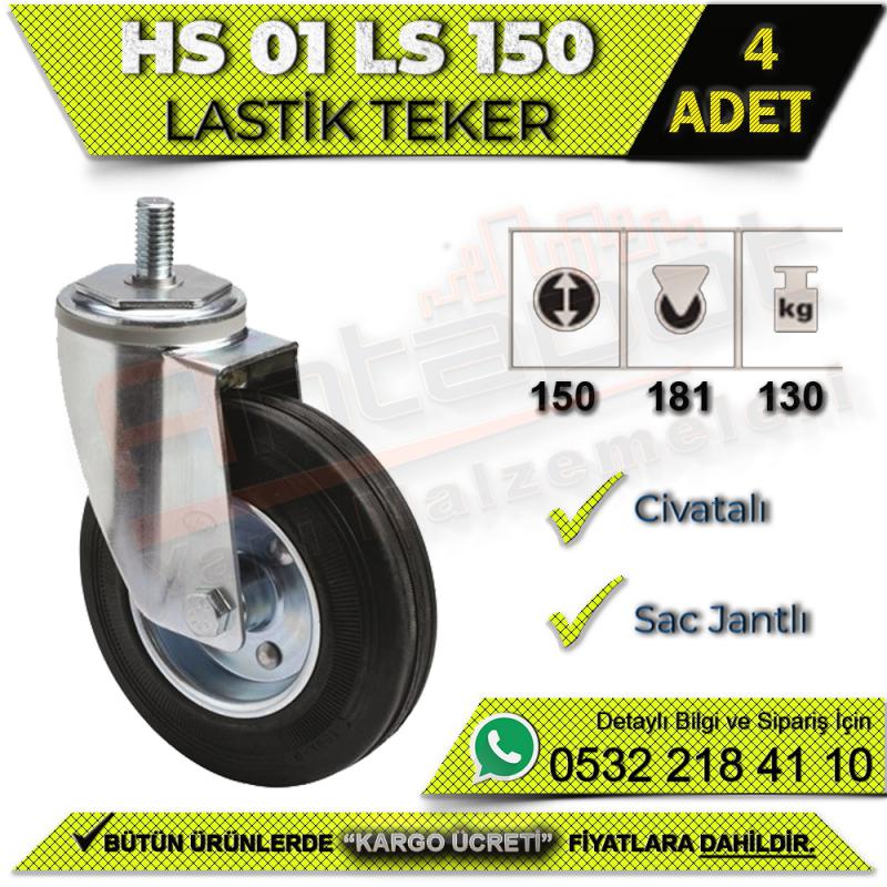 HS 01 LS 150 Civatalı Sac Jantlı Lastik Teker (4 ADET)
