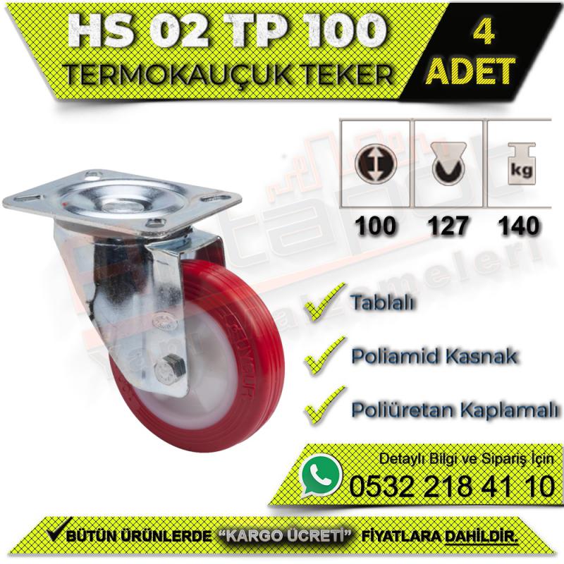HS 02 TP 100 Tablalı Termo Kauçuk Teker (4 ADET)