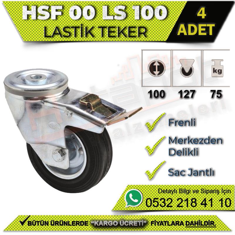 HSF 00 LS 100 Merkezden Delikli Sac Jantlı Lastik Teker (4 ADET)