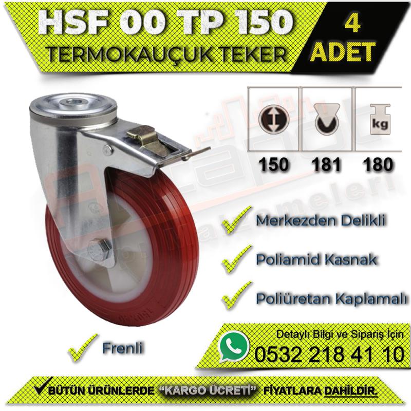 HSF 00 TP 150 Merkezden Delikli Termo Kauçuk Teker (4 ADET)