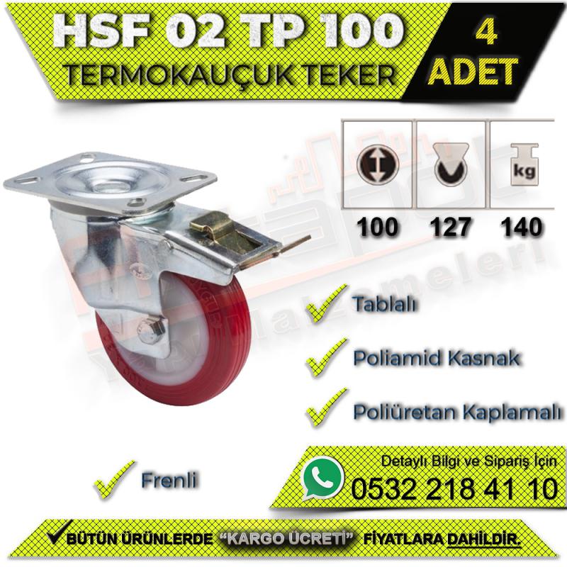HSF 02 TP 100 Tablalı Termo Kauçuk Teker (4 ADET)