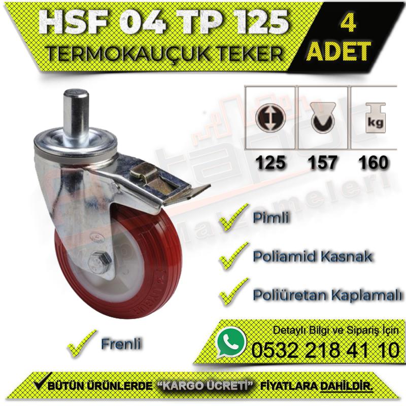 HSF 04 TP 125 Pimli Termo Kauçuk Teker (4 ADET)